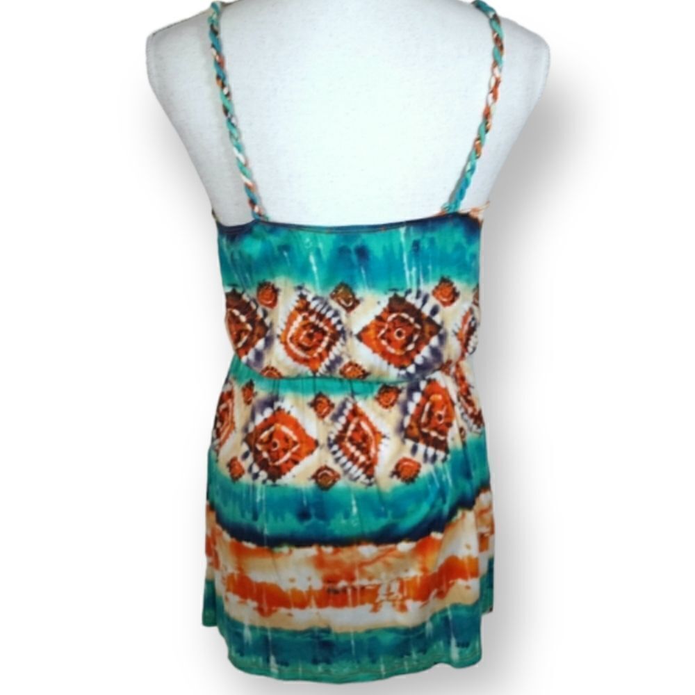 SOPRANO TURQUOISE & ORANGE DRESS SZ.M EUC - Picture 6 of 8
